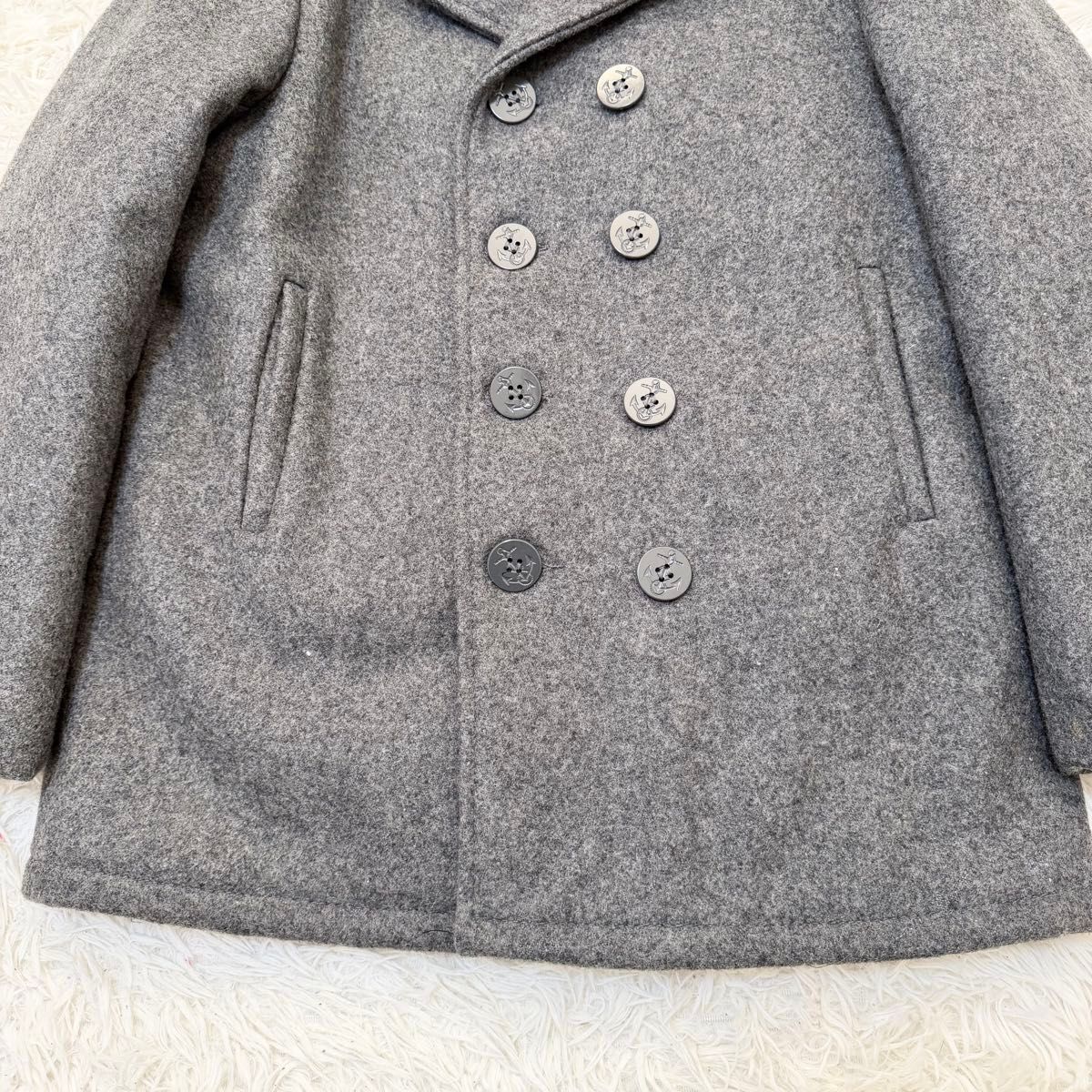 Schott Pコート U S 740N PEA JACKET グレー ショット ピーコート P