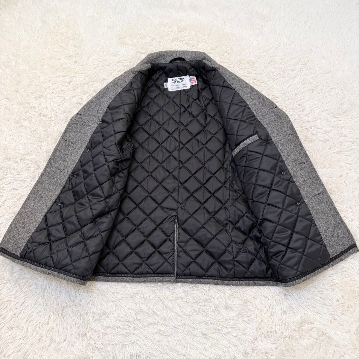 Schott Pコート U S 740N PEA JACKET グレー ショット ピーコート P