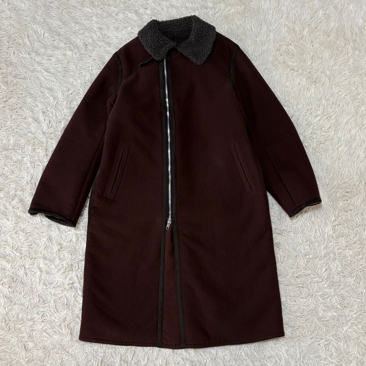 希少 マカフィー トゥモローランド ロングコート 裏地ボア XL相当