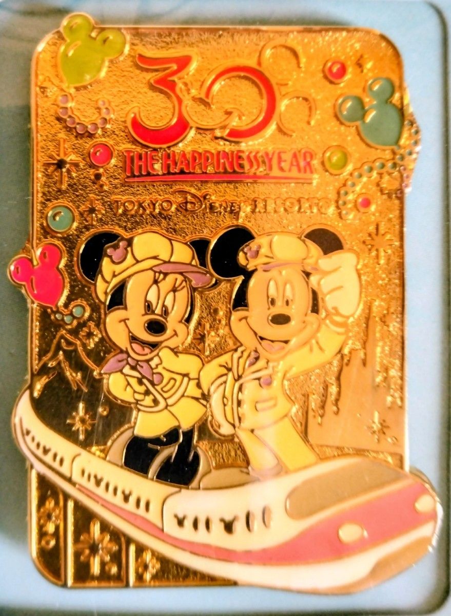 ディズニー 30周年 THE HAPPINESS YEAR ミッキー ミニー ピンバッジ