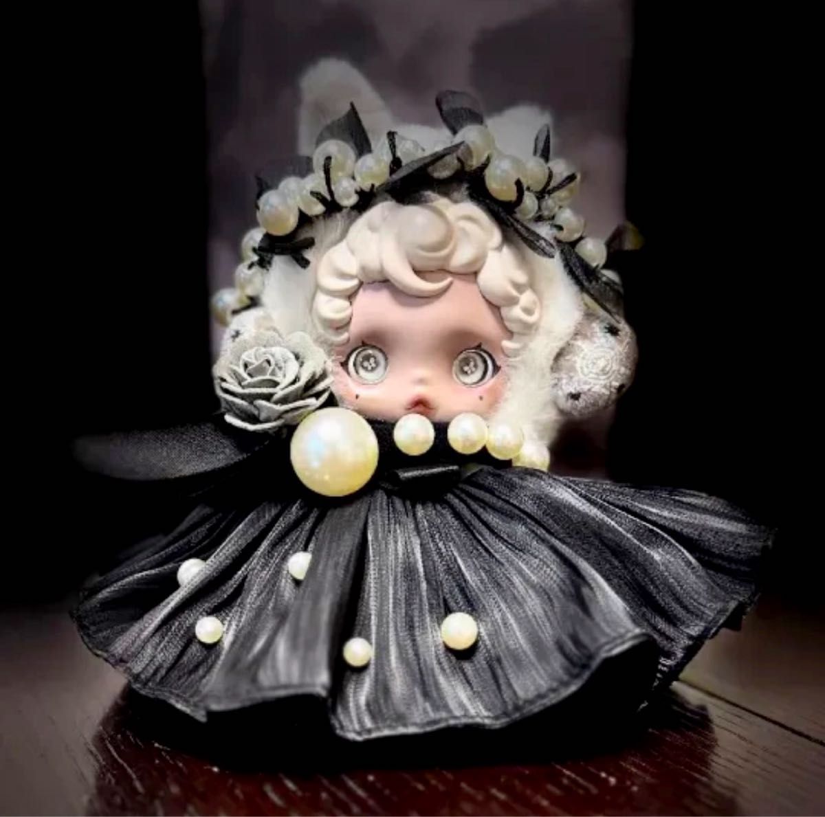 POPMART SKULLPANDAぬいぐる 着せ替え服 髪飾り 本体なし ぬいぐるみ服