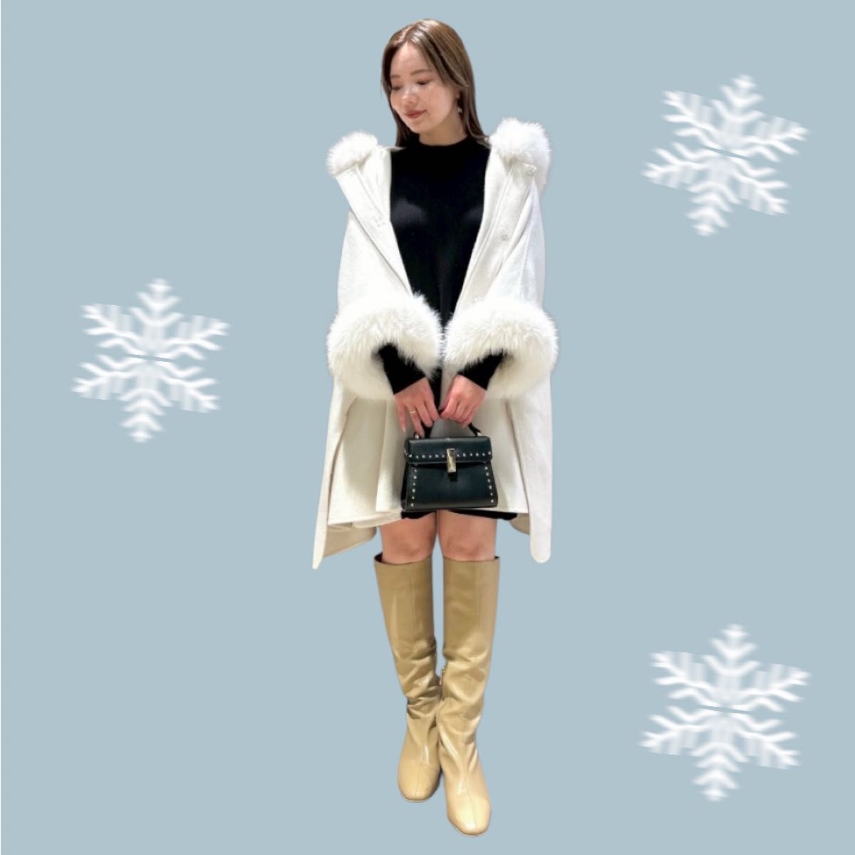 2024年秋冬CELFORD ファーポンチョコート新品未使用タグ付 セル