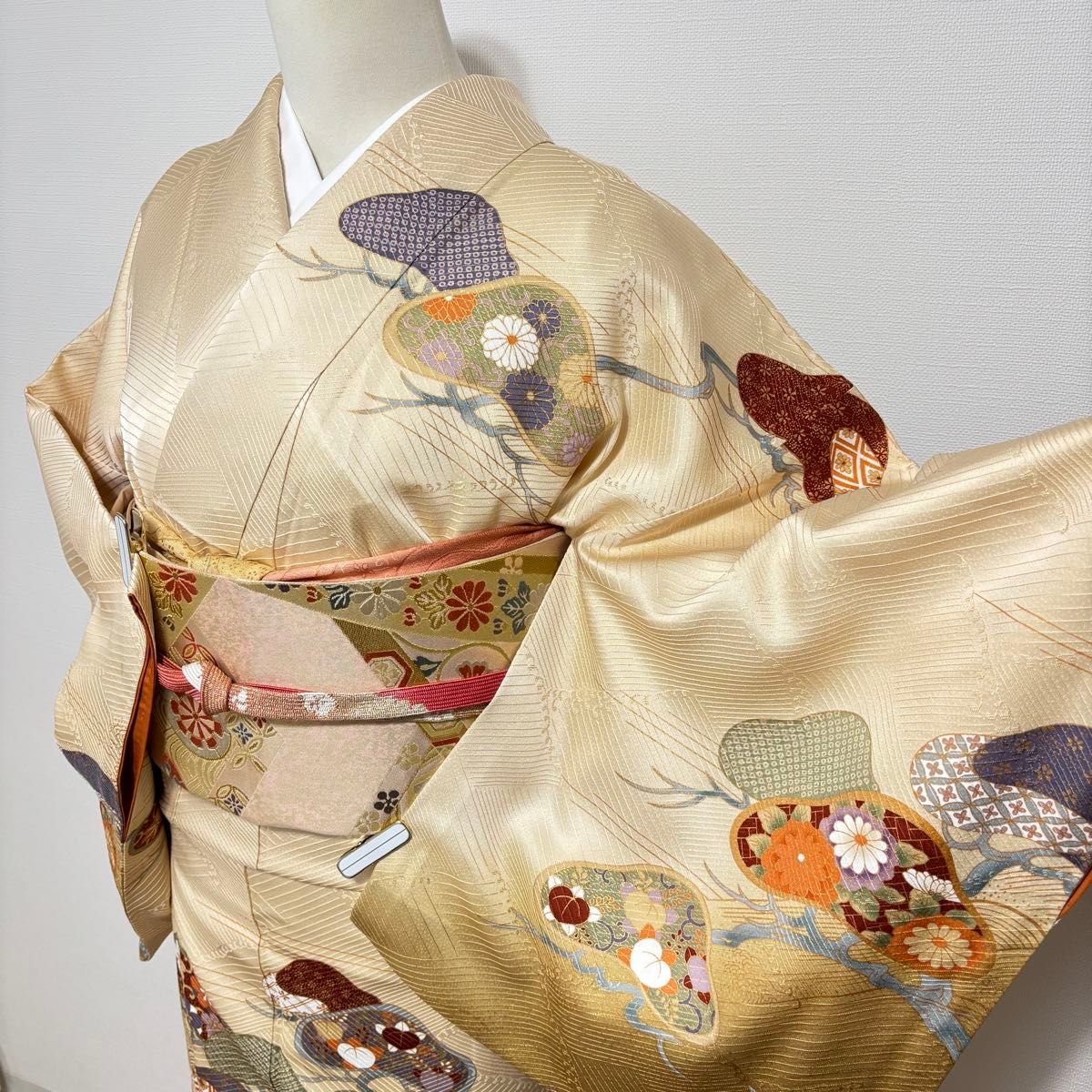 訪問着フルセット 訪問着 袋帯 帯揚げ 帯締め 4点セット 結婚式 披露宴