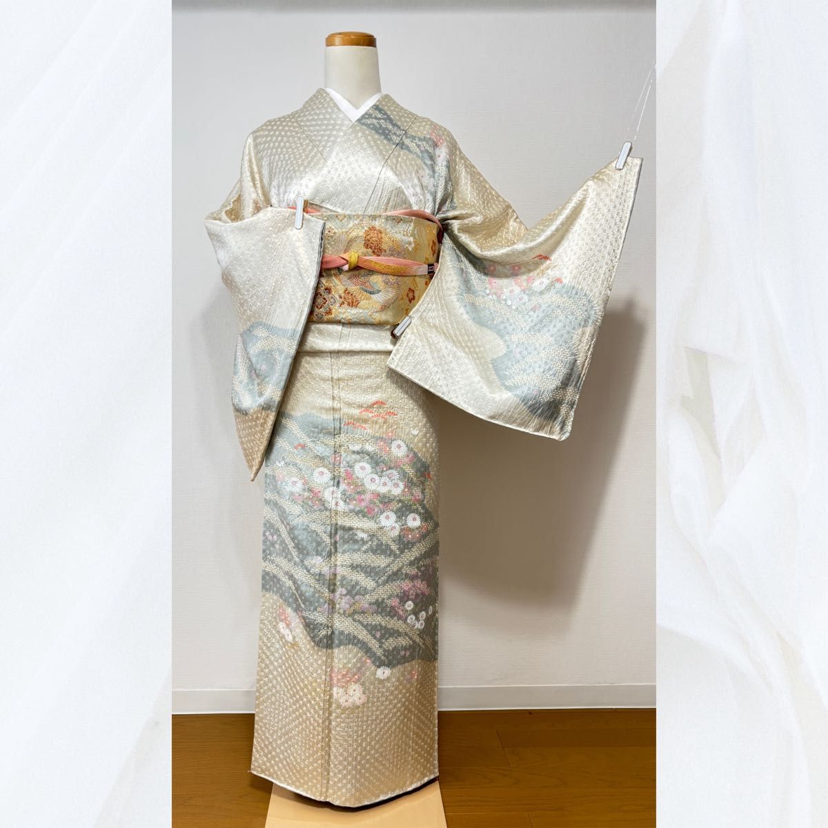 訪問着フルセット 訪問着 袋帯 帯揚げ 帯締め 4点セット 結婚式 披露宴