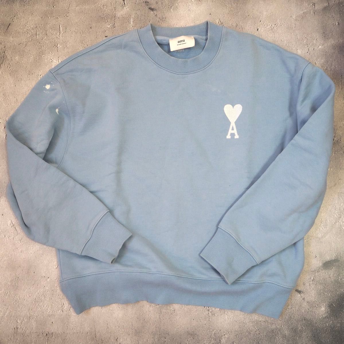 アミパリス スウェットトレーナープルオーバー 水色 XL メンズ AMI