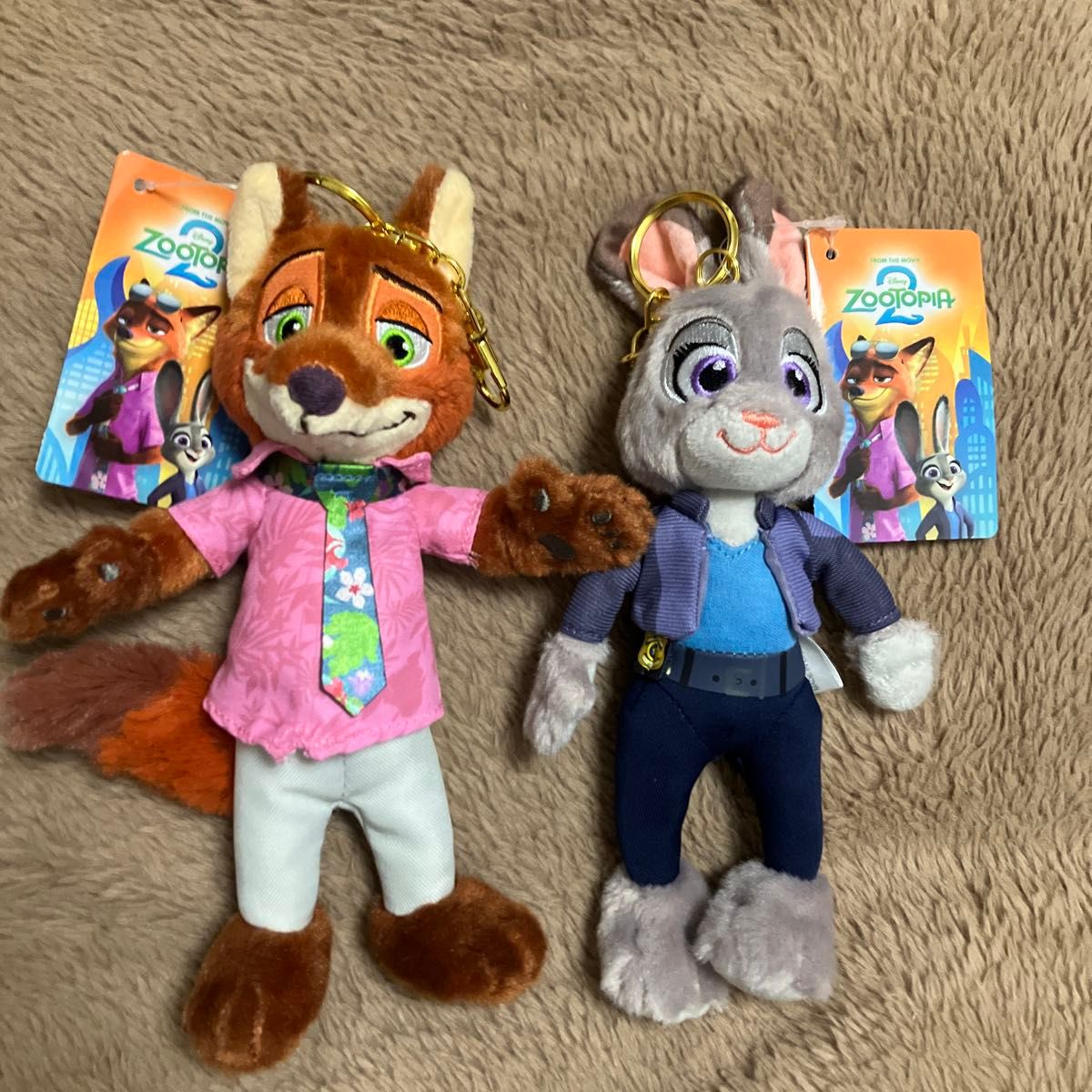ズートピア ニック ジュディ ぬいぐるみ キーホルダー 2個セット
