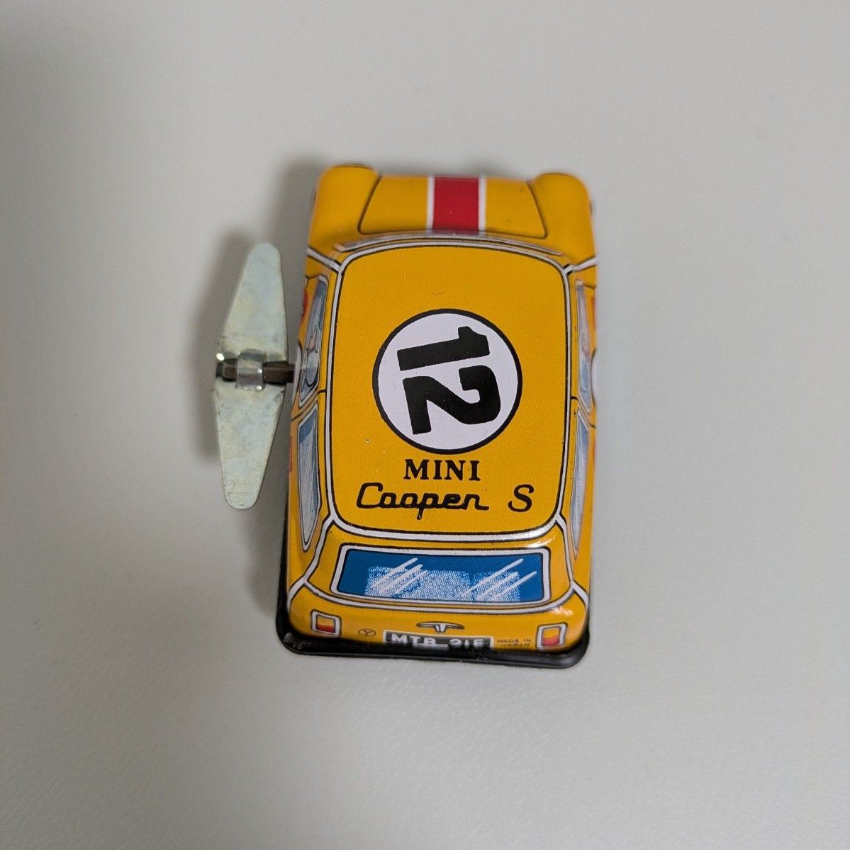 ミニクーパー ブリキ製 レーシングカー ゼンマイ式 昭和レトロ