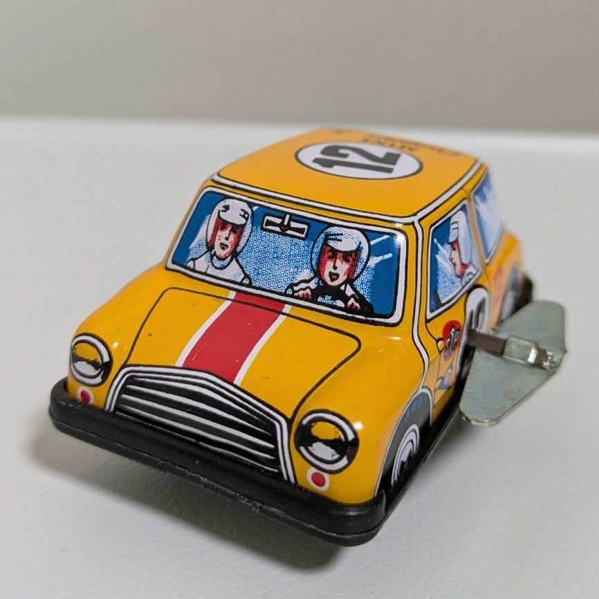 ミニクーパー ブリキ製 レーシングカー ゼンマイ式 昭和レトロ