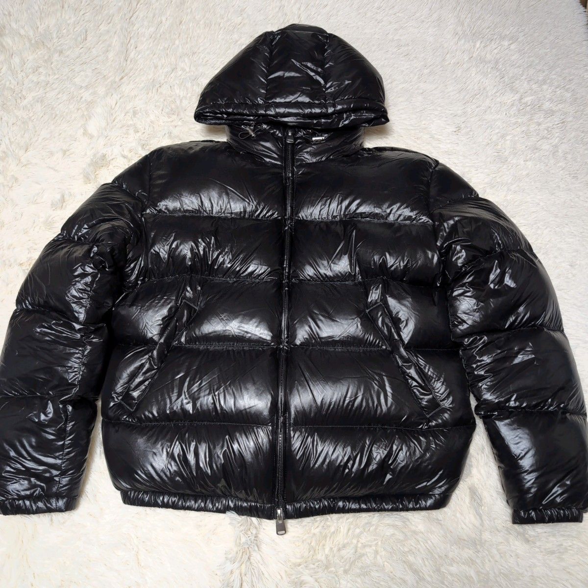 ZARA ブラック ダウンジャケット 光沢 パフ Y2K 短丈 ボックス