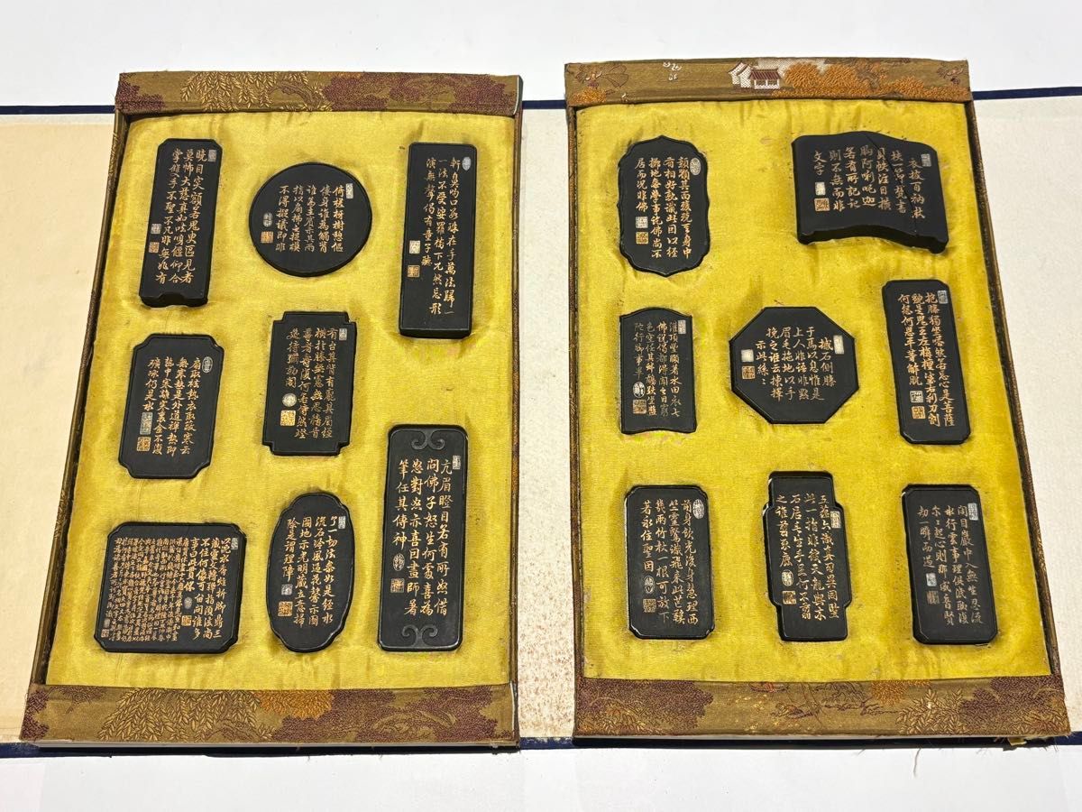 十六羅漢倣古蔵墨」中国墨 16点1帙|書道 唐墨 曹素功 古墨 書道具