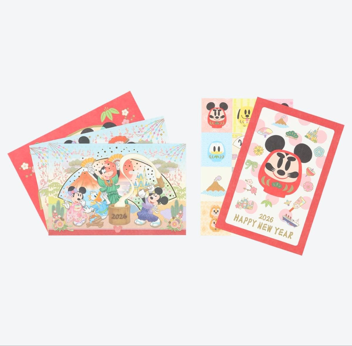 ディズニー 2026年 お正月 私製年賀はがき 5枚 ミッキー ミニー｜Yahoo