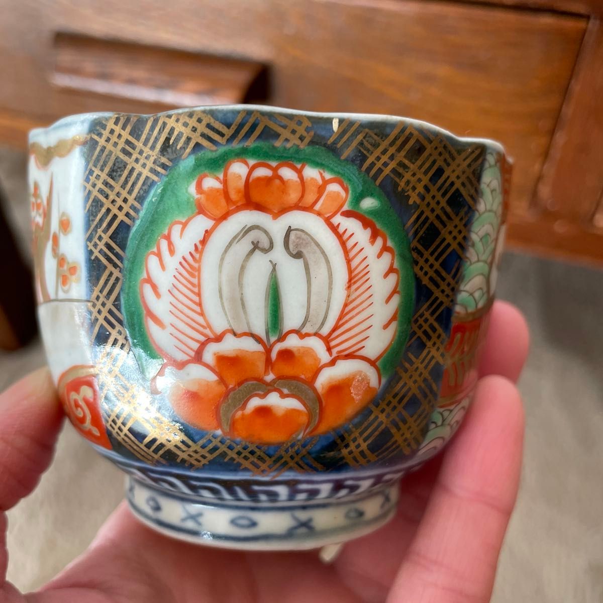 幕末 明治 伊万里焼 色絵染付 湯呑 向付 蕎麦猪口 松竹梅 金彩 染付