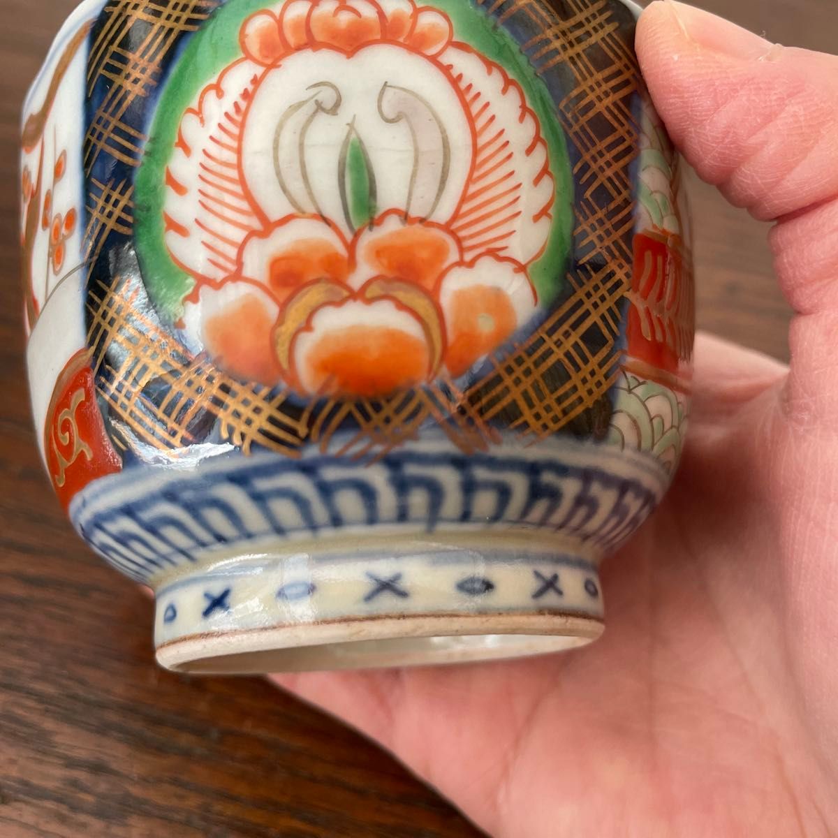 幕末 明治 伊万里焼 色絵染付 湯呑 向付 蕎麦猪口 松竹梅 金彩 染付