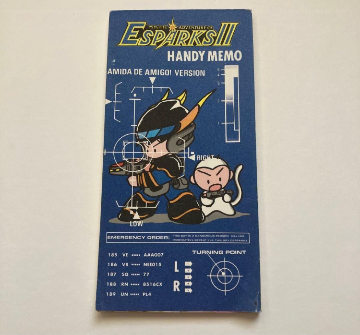 エスパークス メモ帳 1989年 サンエックス 昭和レトロ 初期 入手困難品