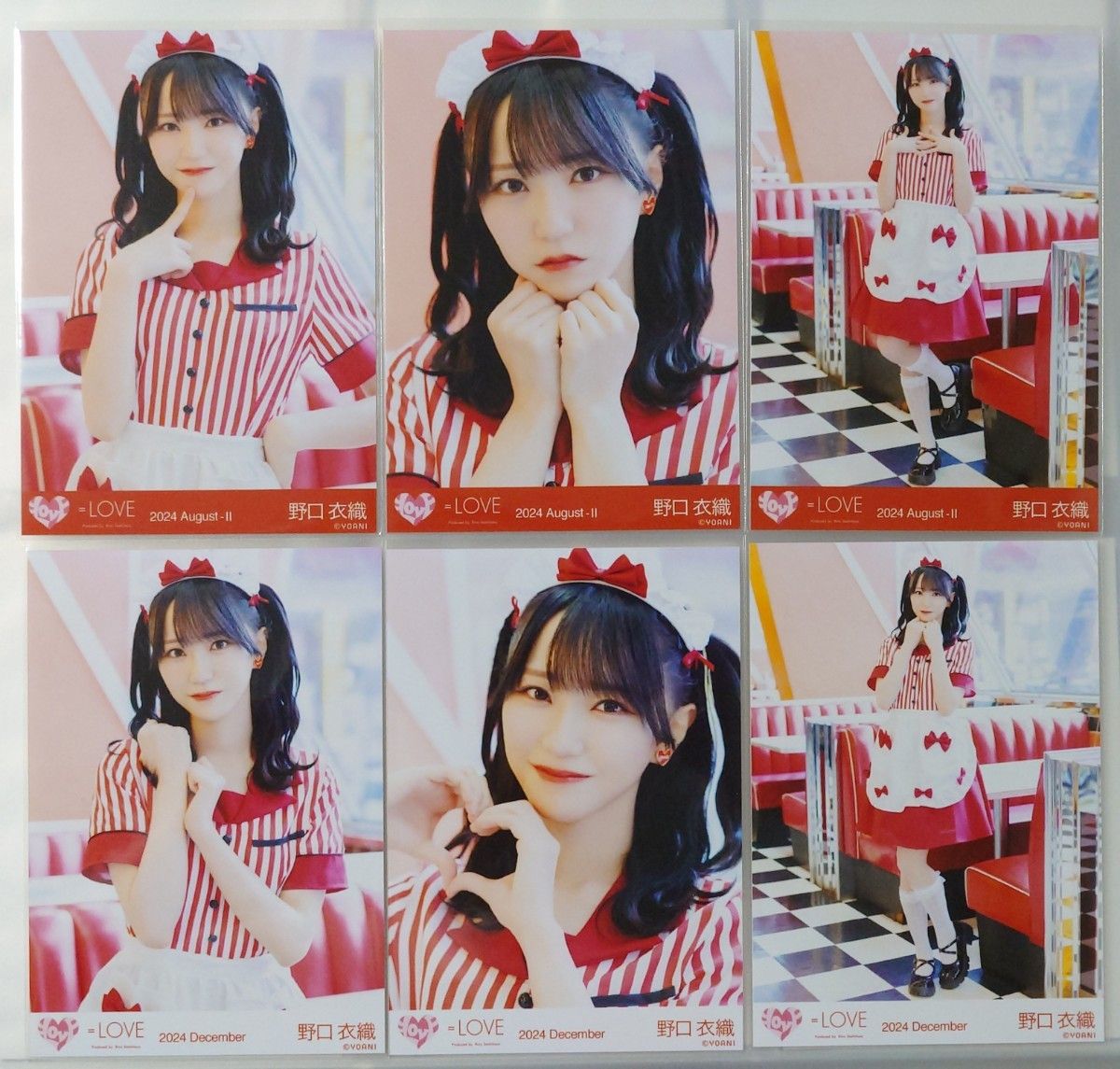 LOVE イコラブ 野口衣織 生写真 仲直りシュークリーム 赤帯 白帯