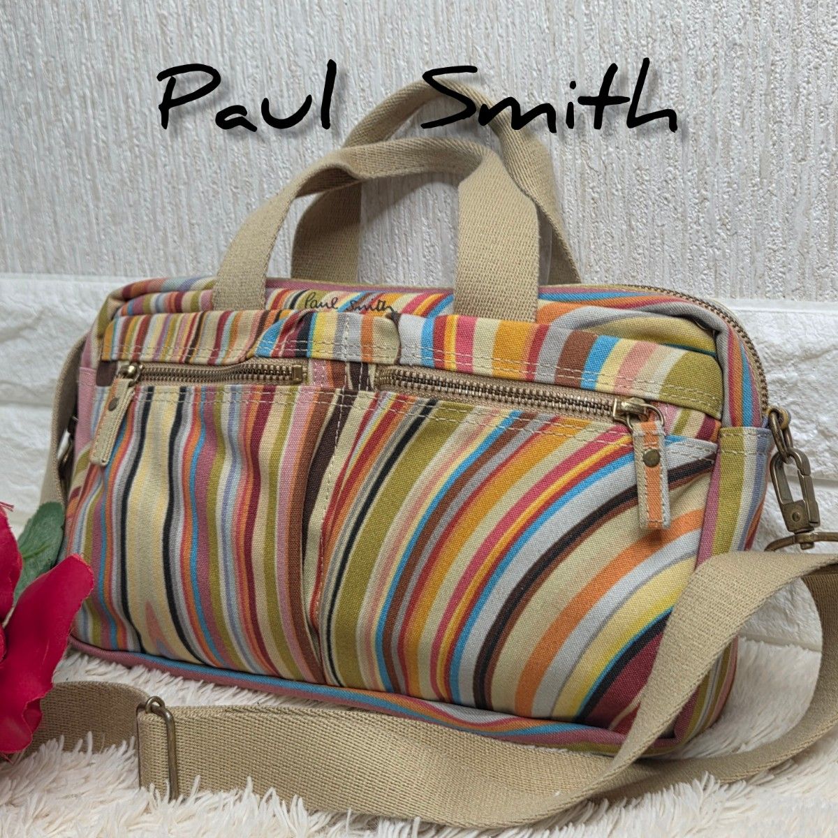 Paul Smith ポールスミス マルチストライプ 2wayバッグ｜Yahoo!フリマ