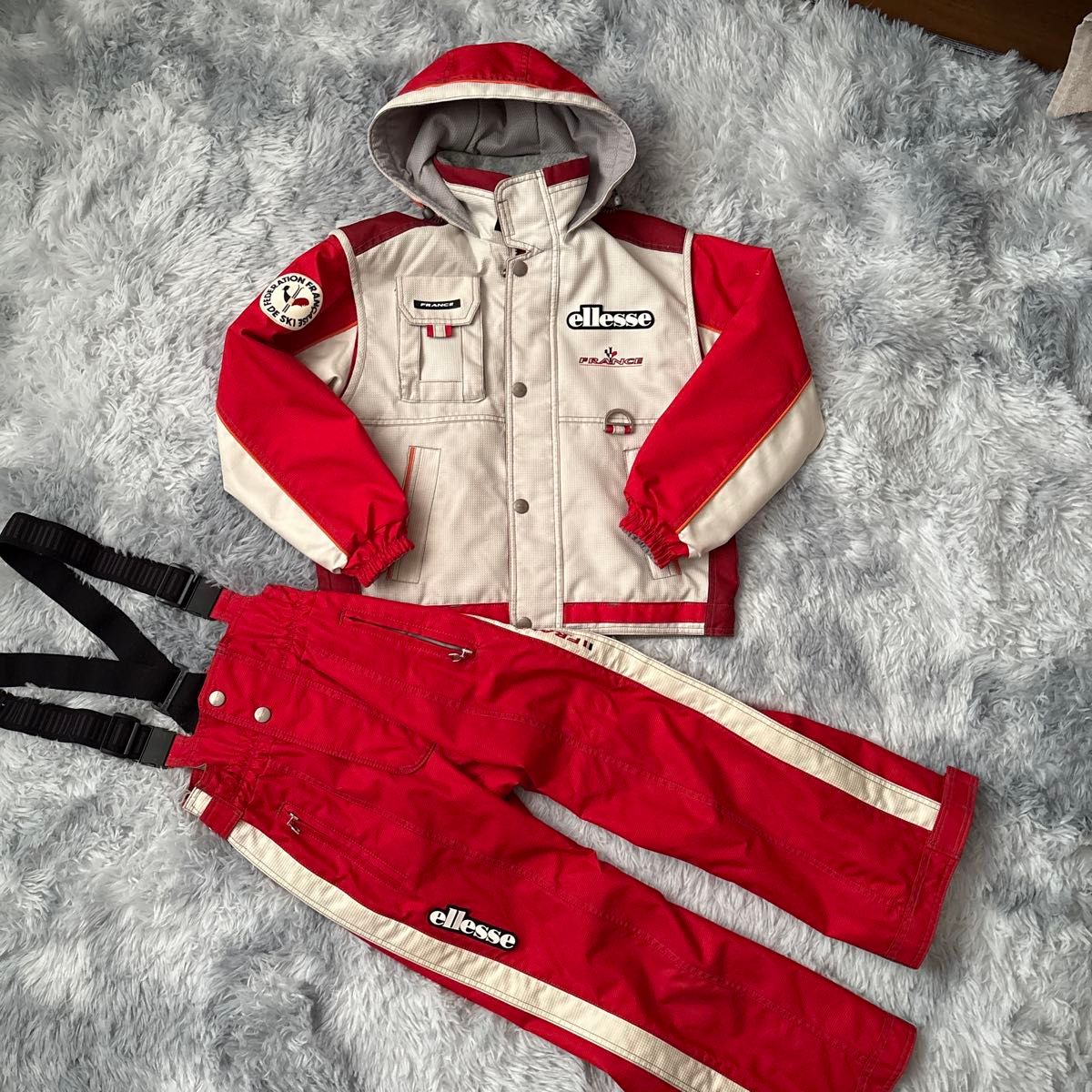 ellesse エレッセ スキーウェア スノボウェア 上下セット レッド