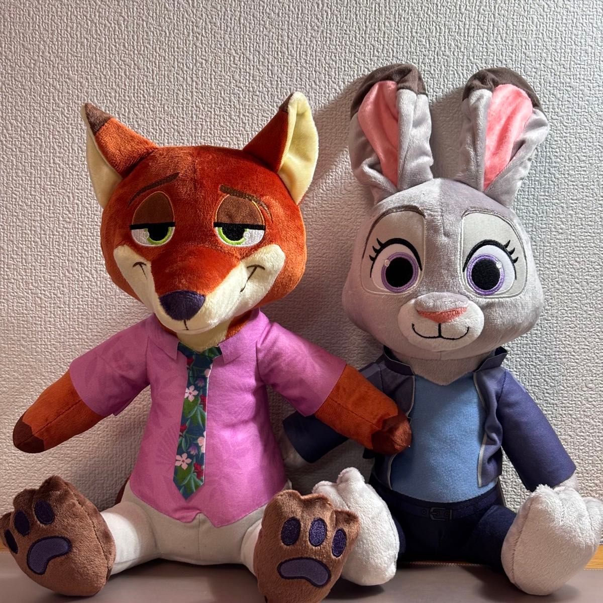 ズートピア 2 Lぬいぐるみ “ニック・ワイルド ジュディ・ホップズ” 2点