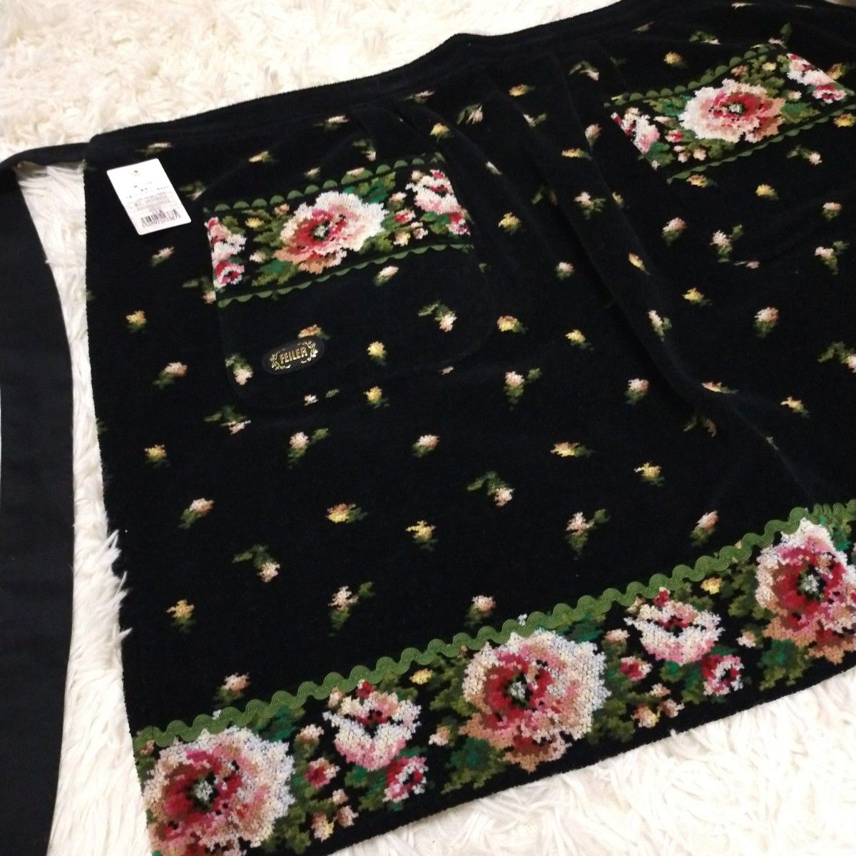 FEILER フェイラー 花柄 シュニール織 タオル エプロン ハーフエプロン