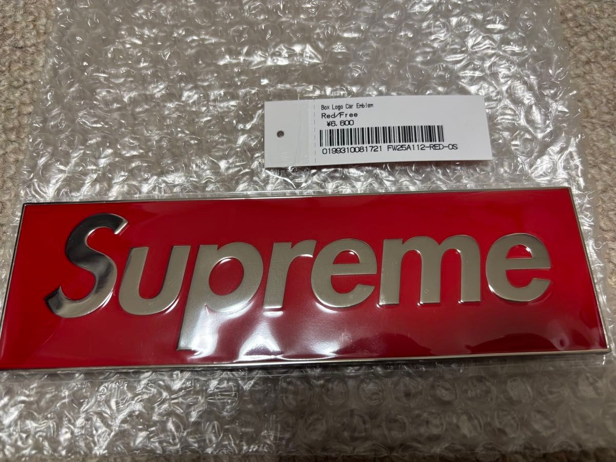 Supreme Box Logo Car Emblem Red FW25A112-RED-OS｜Yahoo!フリマ（旧