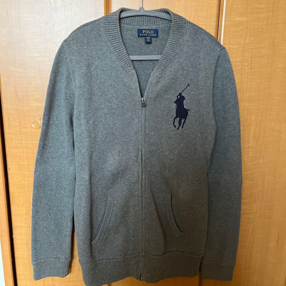 POLO RALPH LAUREN ポロラルフローレン ジップアップニット グレー