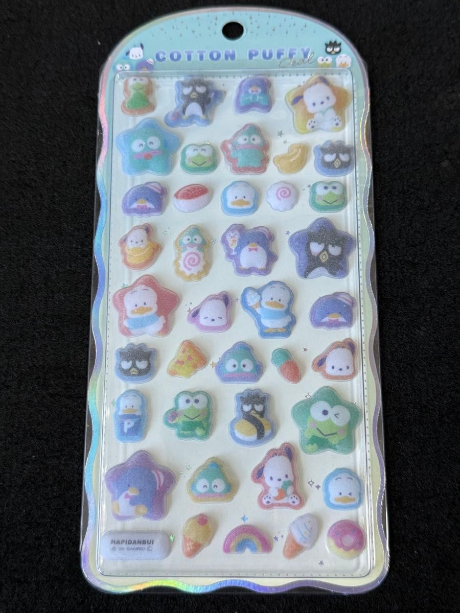 正規品 サンリオキャラクターズ コットンパフィーシール コットン