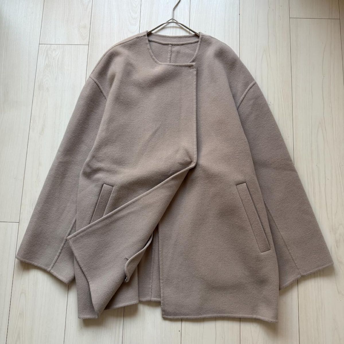 美品 スローブイエナ HAMILTONダブルフェイスウールショートコクーン