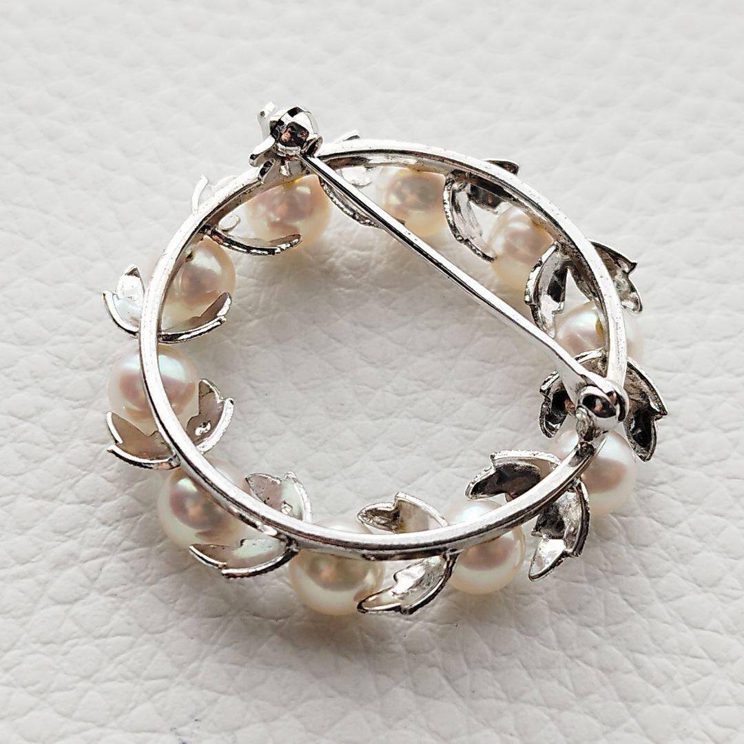 MIKIMOTO ミキモト ブローチ リース サークル パール 6mm MS刻印