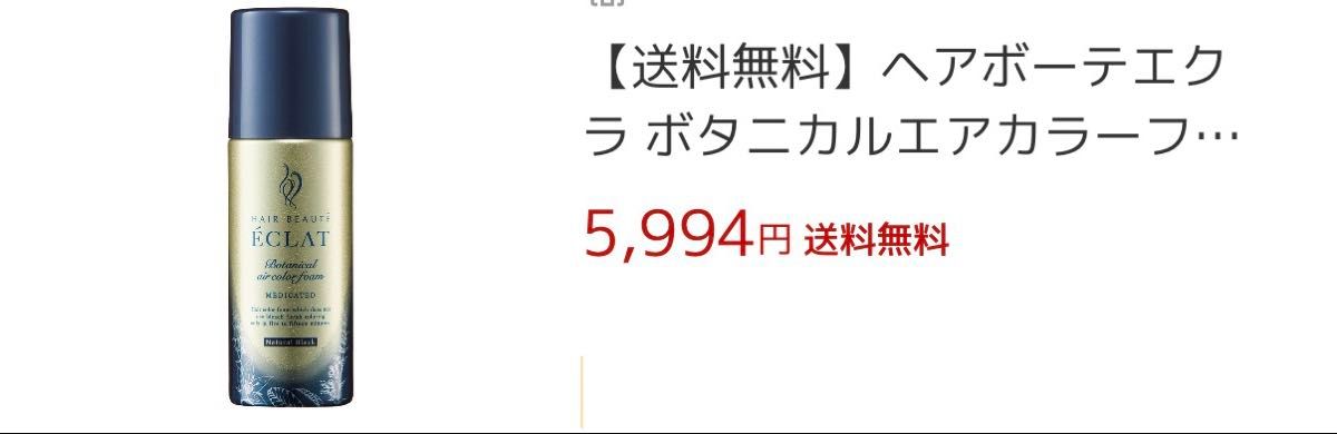 ヘアボーテエクラ ボタニカルエアカラーフォームEX ナチュラルブラック