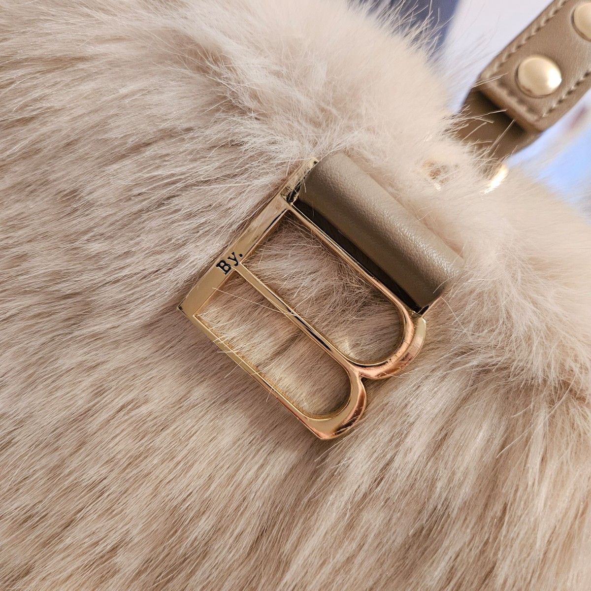 正規品・新品】bibiy B FUR BOX BAG ベージュ バニティ ファー バッグ