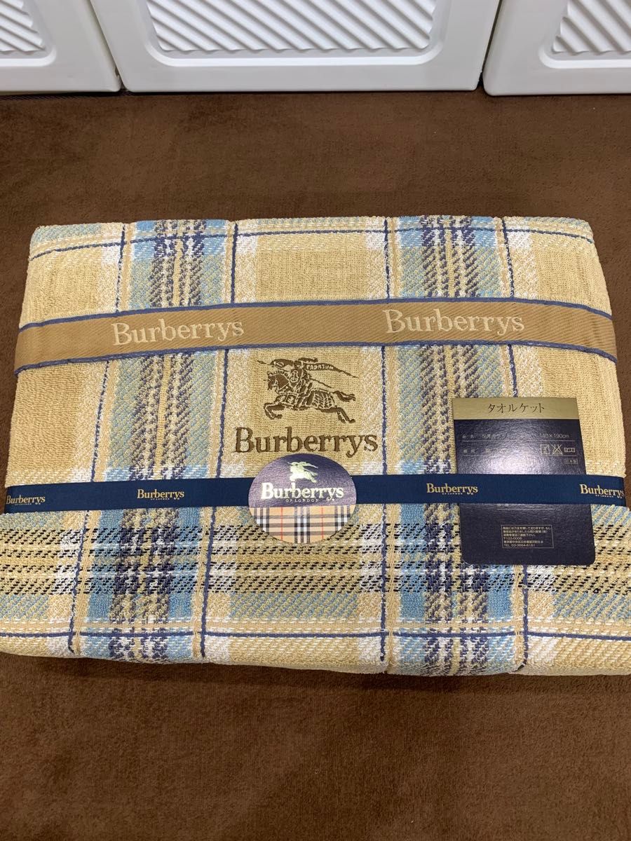 未使用】 burberry バーバリー タオルケット ノバチェック 綿100