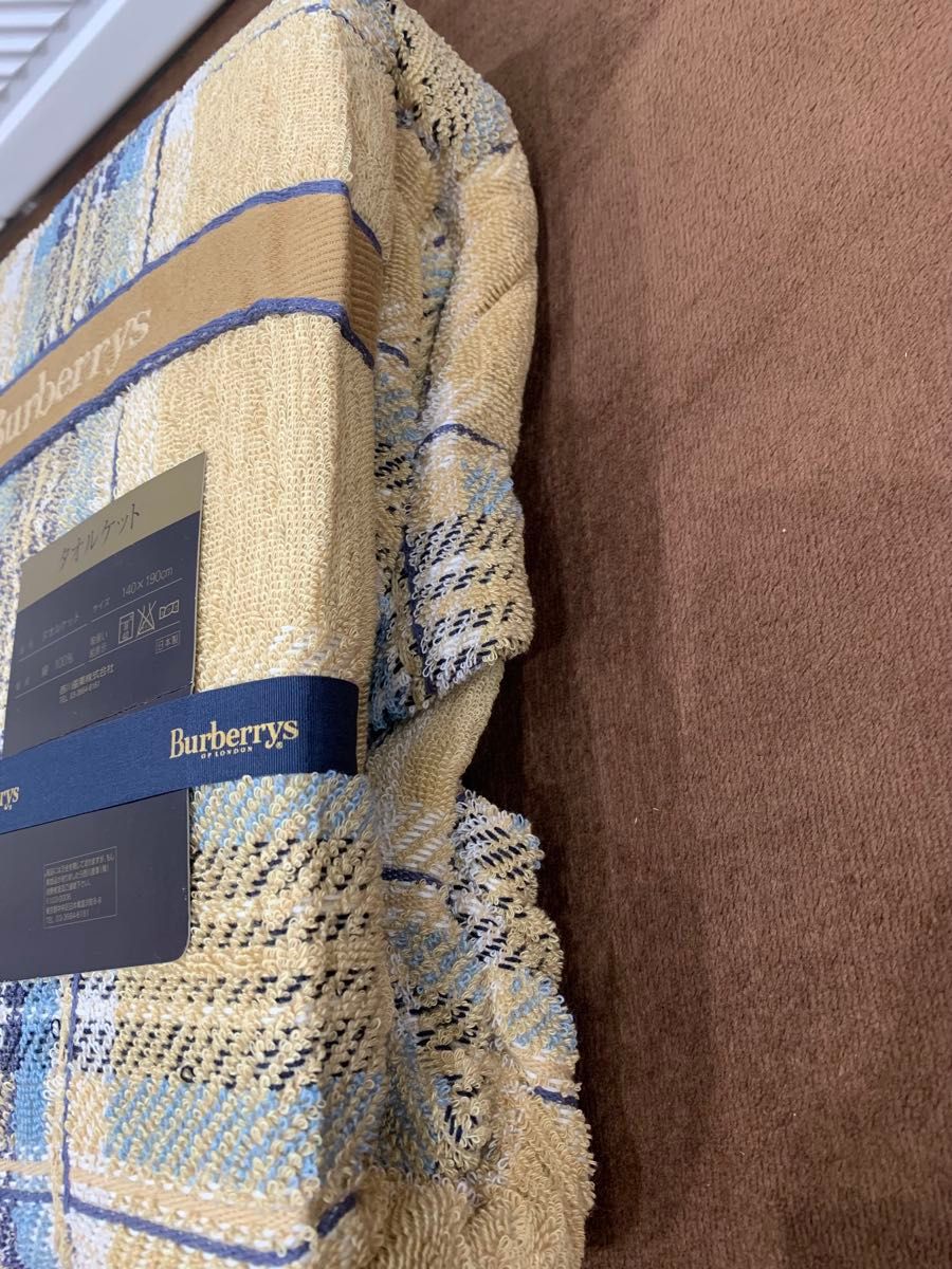 未使用】 burberry バーバリー タオルケット ノバチェック 綿100