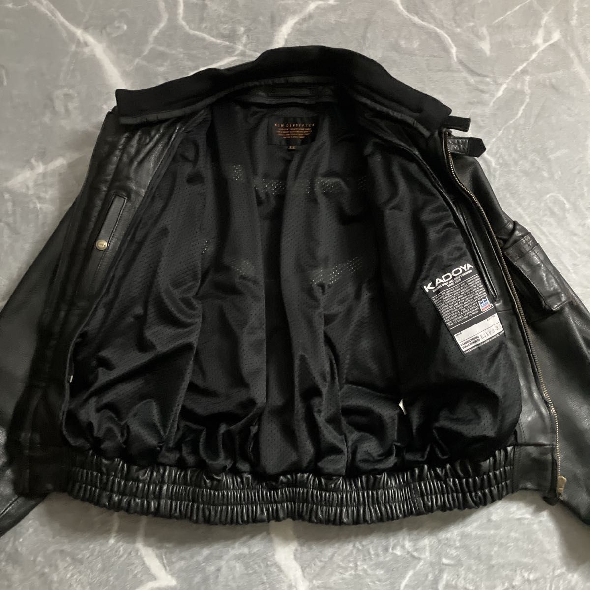 希少】KADOYA カドヤ ニューコンセプター レザー ボンバージャケット