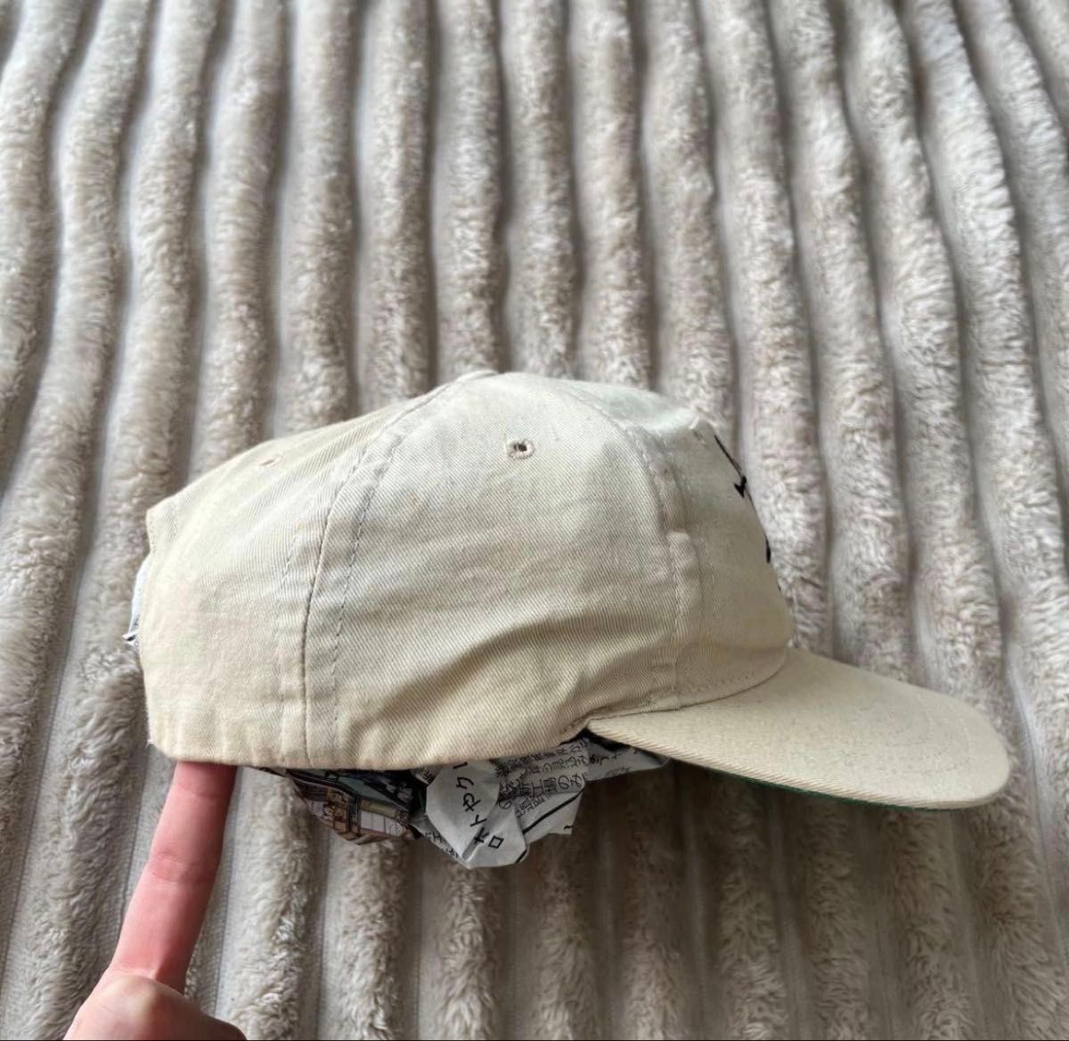90s 初期 白タグ old stussy キャップ Stssy ベージュ ステューシー