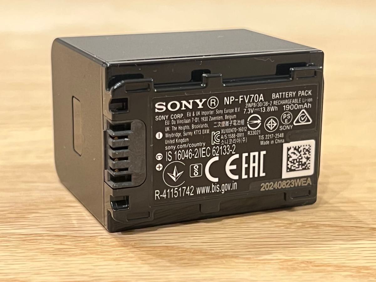 SONY NP-FV70A ビデオカメラ用バッテリーパック 2本セット 純正品 未