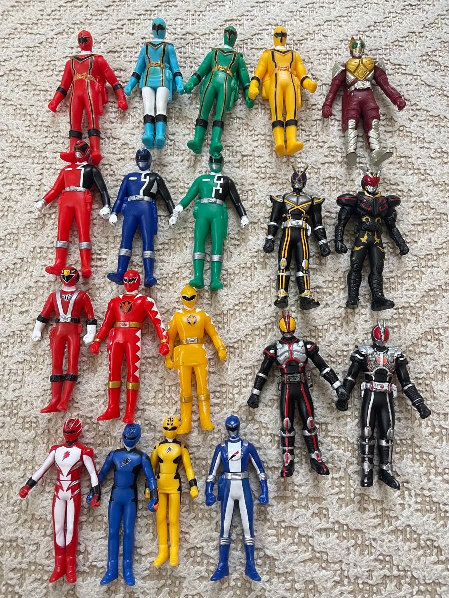 スーパー戦隊 仮面ライダー ソフビフィギュア まとめ売り 19体セット