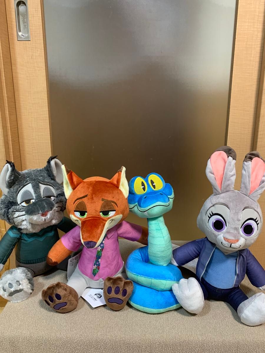 ズートピア2 ニック ジュディ パウバート ゲイリー Lぬいぐるみ 4点