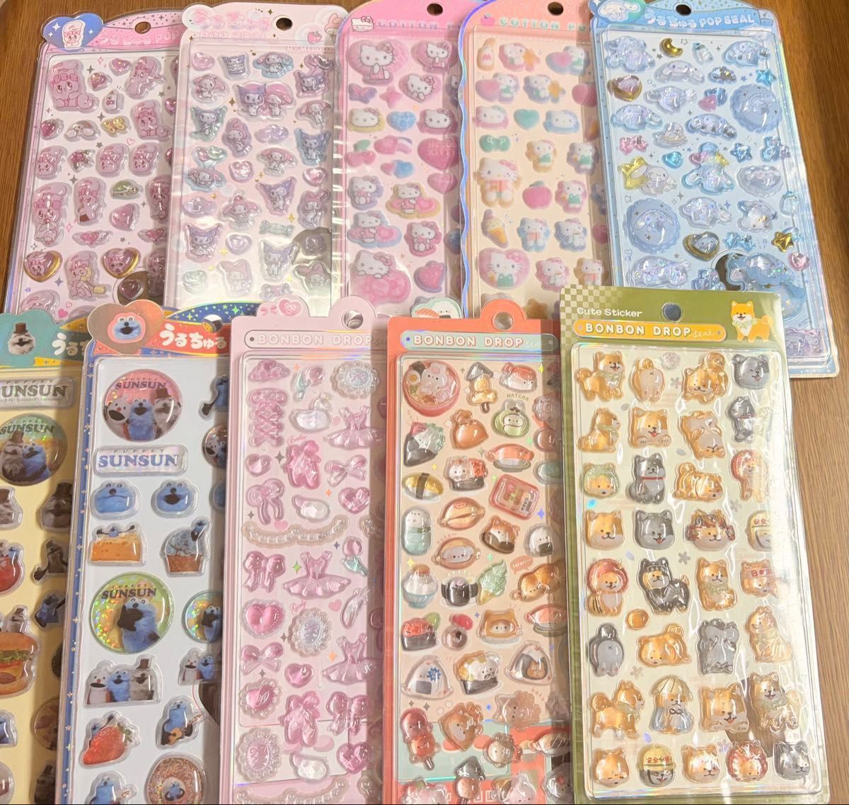 ボンボンドロップシール うるちゅるPOPシール コットンパフィー