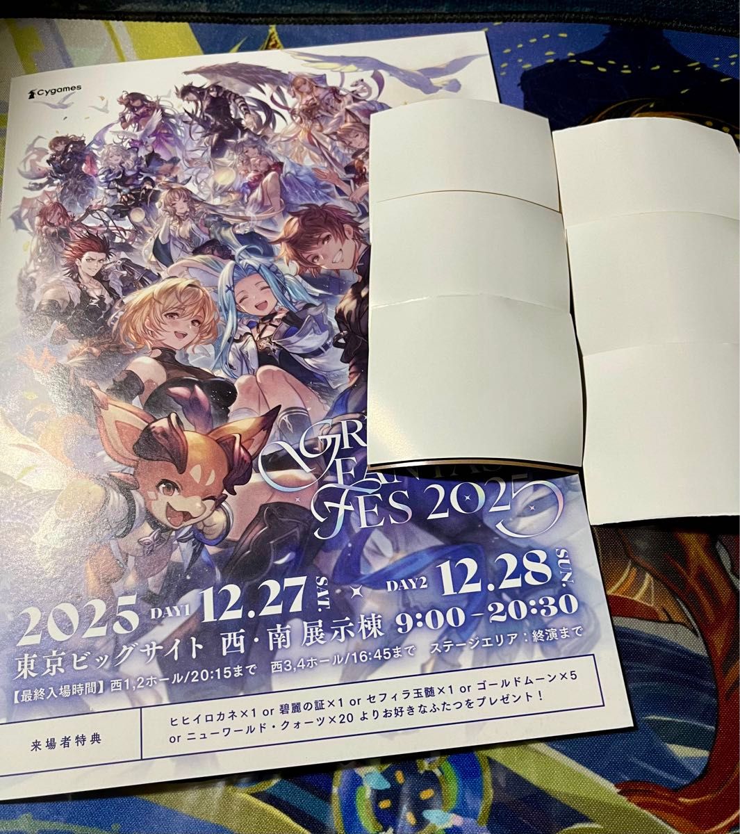 グラブルフェス2025 リアルガチャ6枚 リーフレット 未使用品