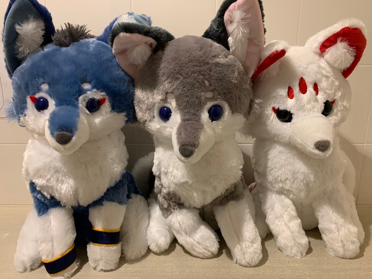 アマテラス オオカミ ウルトラBIGぬいぐるみ ラックル テル ホロウ 3種