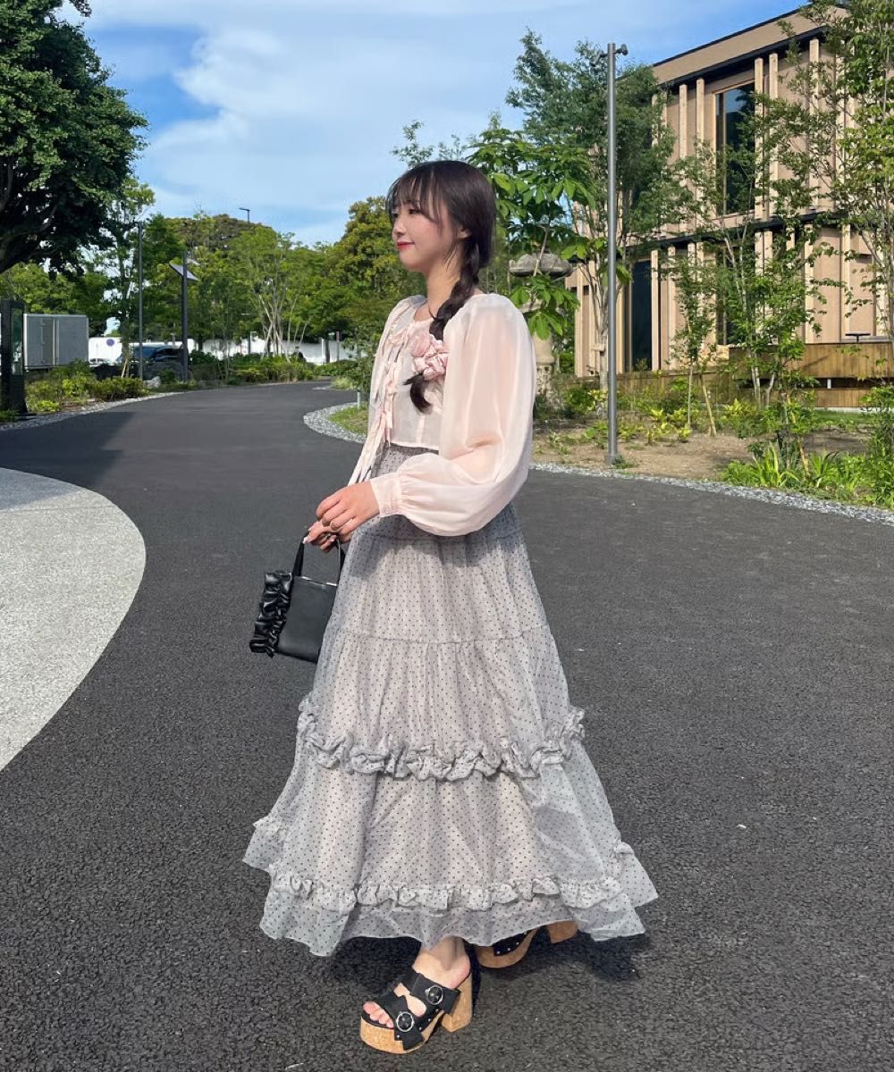 Treat rself トリートユアセルフ バレリーナドットチュールワンピース