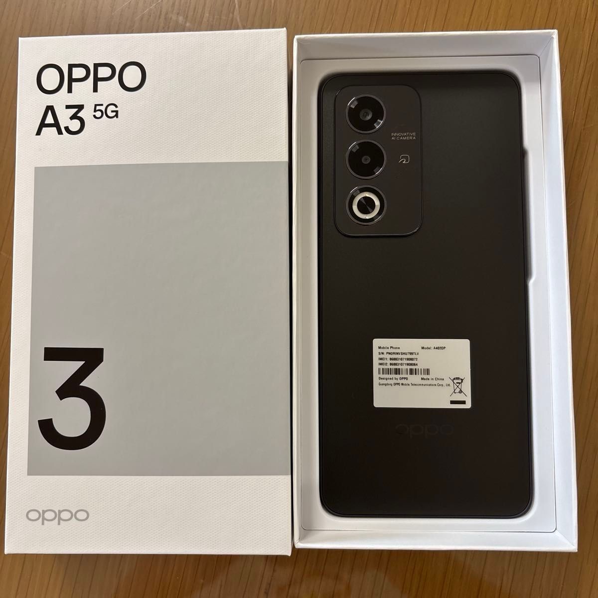 未使用 OPPOA3 5G 開封済み ブラック｜Yahoo!フリマ（旧PayPayフリマ）