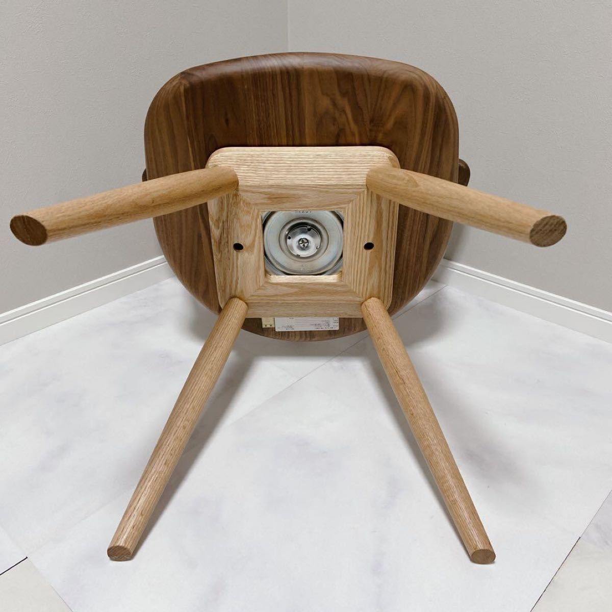 ナガノインテリア リアルアームチェア 極美品 回転チェア DC341-0W