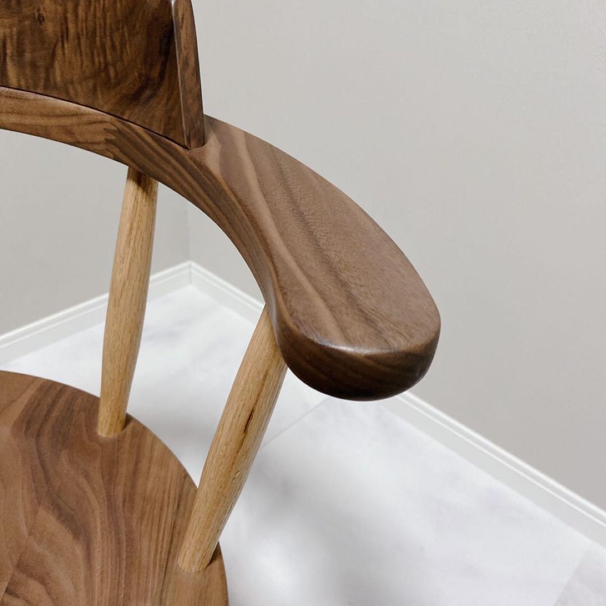 ナガノインテリア リアルアームチェア 極美品 回転チェア DC341-0W