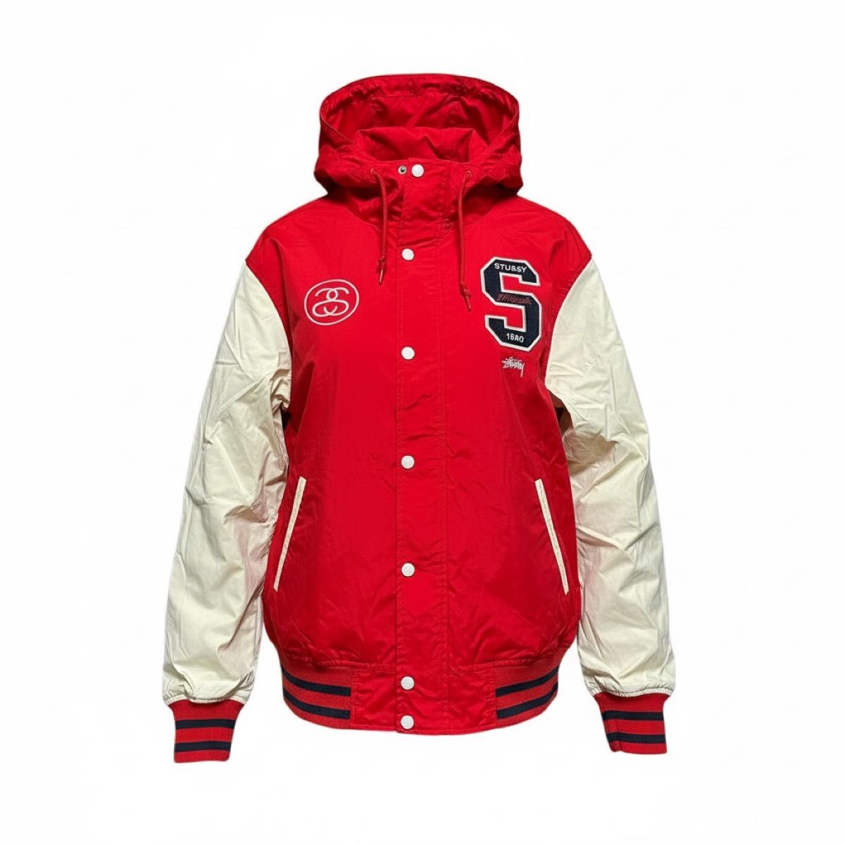 Used】Stussy ステューシー ナイロンジャケット L レッド 90s レトロ
