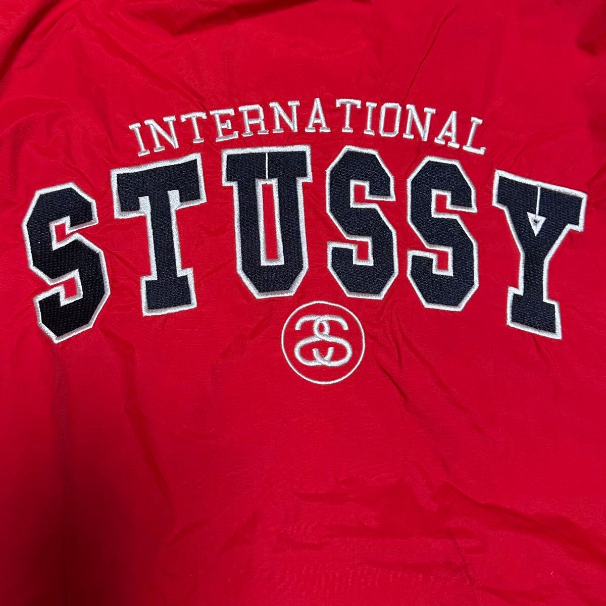 Used】Stussy ステューシー ナイロンジャケット L レッド 90s レトロ