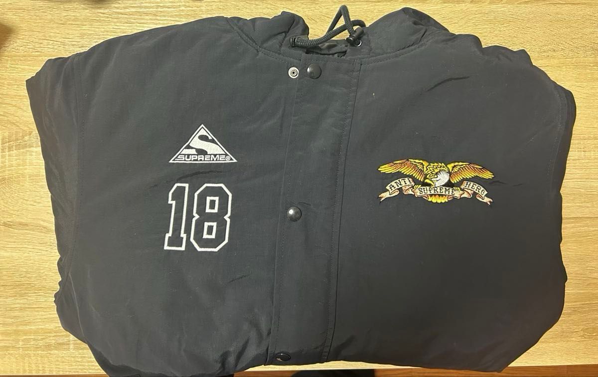 Supreme x ANTIHERO Stadium Jacket Black Lサイズ アンタイヒーロー