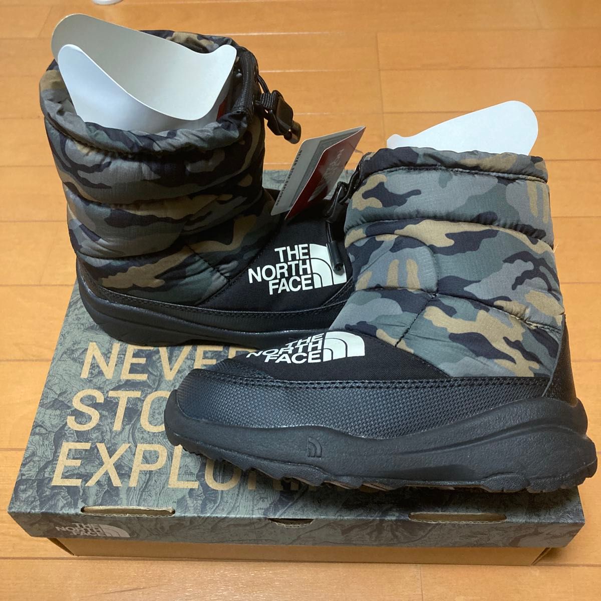 THE NORTH FACE ヌプシブーティー キッズ スノーブーツ カモフラ 迷彩