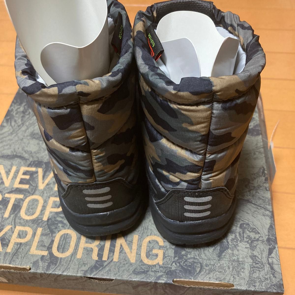 THE NORTH FACE ヌプシブーティー キッズ スノーブーツ カモフラ 迷彩