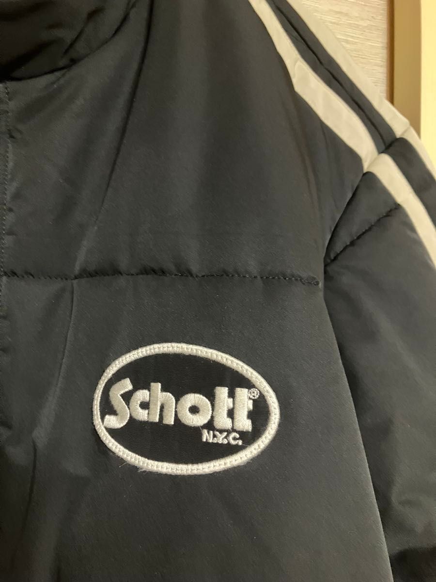 未使用級✨️ショット レーシングジャケットS 中綿ロゴ刺繍 ブラック